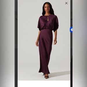 Astr Women's Maxi Dress in Deep Purple